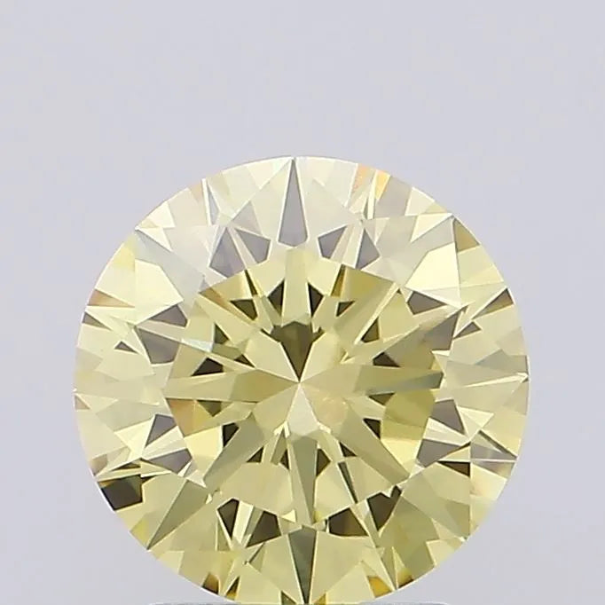2.04ct Round Lab Grown Diamond (Colour Fancy Intense Yellow, Clarity VVS2, Cut EX, IGI Certified)