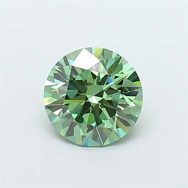 2.04ct Round Lab Grown Diamond (Colour Fancy Vivid Green, Clarity VS1, Cut ID, IGI Certified)