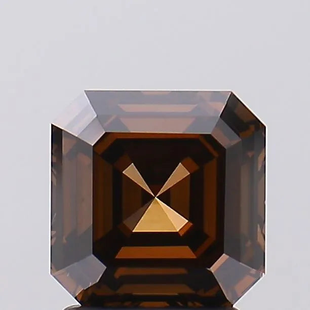 2.05ct Asscher Lab Grown Diamond (Colour Fancy Deep Brown, Clarity VS2, IGI Certified)
