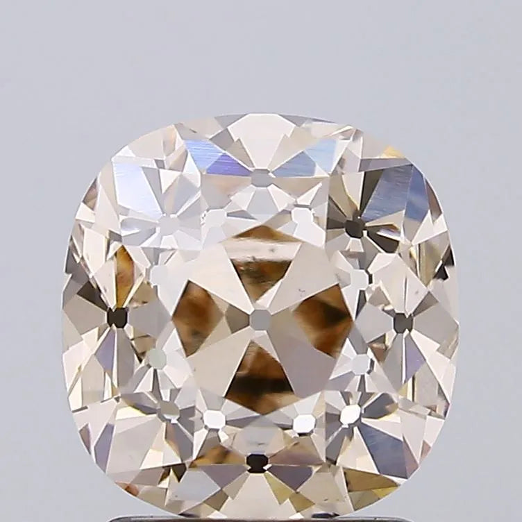 2.05ct Cushion Lab Grown Diamond (Colour Very Light Brown, Clarity VVS2, IGI Certified)