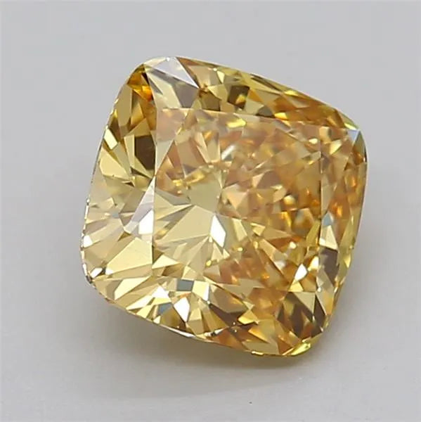 2.05ct Cushion brilliant Lab Grown Diamond (Colour Fancy Vivid Yellow, Clarity VS1, Cut GD, IGI Certified)