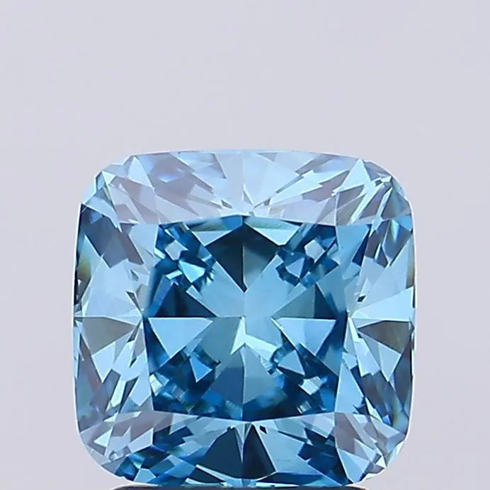 2.05ct Cushion modified Lab Grown Diamond (Colour Fancy Vivid Blue, Clarity VVS2, IGI Certified)