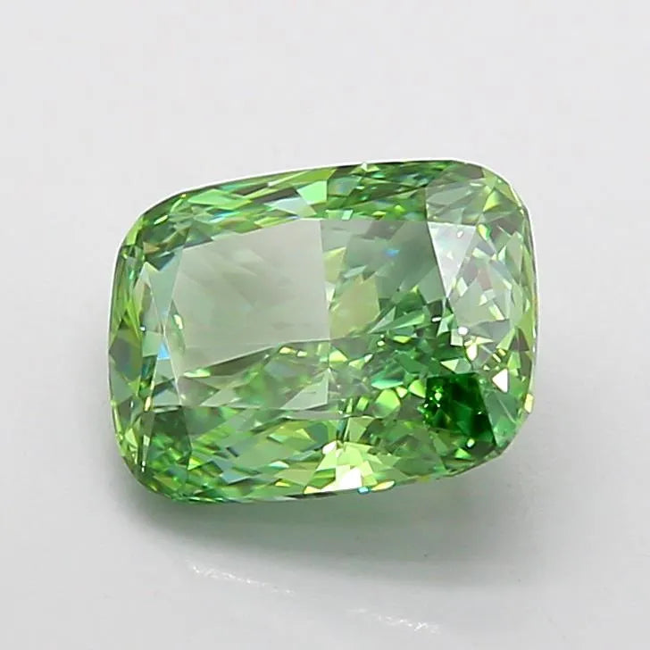 2.05ct Cushion modified Lab Grown Diamond (Colour Fancy Vivid Green, Clarity VVS2, IGI Certified)