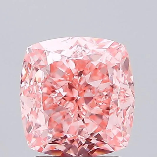 2.05ct Cushion modified Lab Grown Diamond (Colour Fancy Vivid Pink, Clarity VS2, IGI Certified)