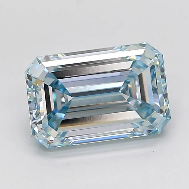 2.05ct Emerald Lab Grown Diamond (Colour Fancy Blue Green, Clarity VVS2, IGI Certified)