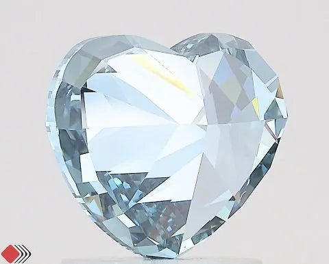 2.05ct Heart Lab Grown Diamond (Colour Fancy Vivid Blue, Clarity VVS2, IGI Certified)