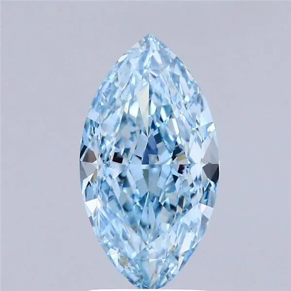 2.05ct Marquise Lab Grown Diamond (Colour Fancy Vivid Blue, Clarity VS1, IGI Certified)