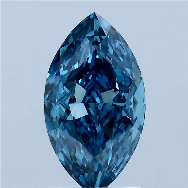 2.05ct Marquise Lab Grown Diamond (Colour Fancy Vivid Blue, Clarity VS1, IGI Certified)