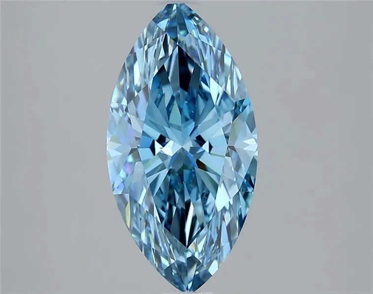 2.05ct Marquise Lab Grown Diamond (Colour Fancy Vivid Blue, Clarity VVS2, IGI Certified)