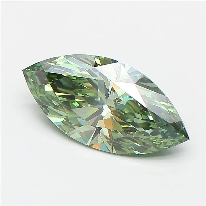 2.05ct Marquise Lab Grown Diamond (Colour Fancy Vivid Green, Clarity SI1, IGI Certified)