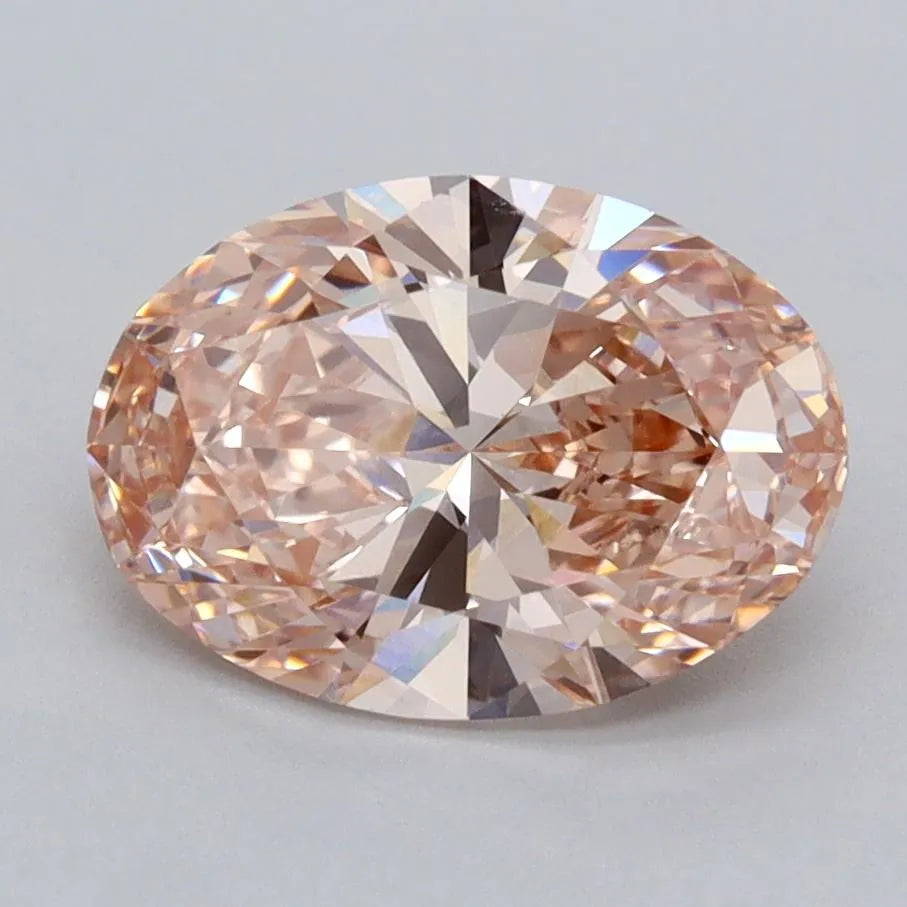 2.05ct Oval Lab Grown Diamond (Colour Fancy Intense Pink, Clarity VVS2, IGI Certified)