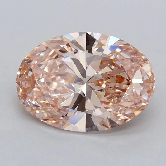 2.05ct Oval Lab Grown Diamond (Colour Fancy Intense Pink, Clarity VVS2, IGI Certified)