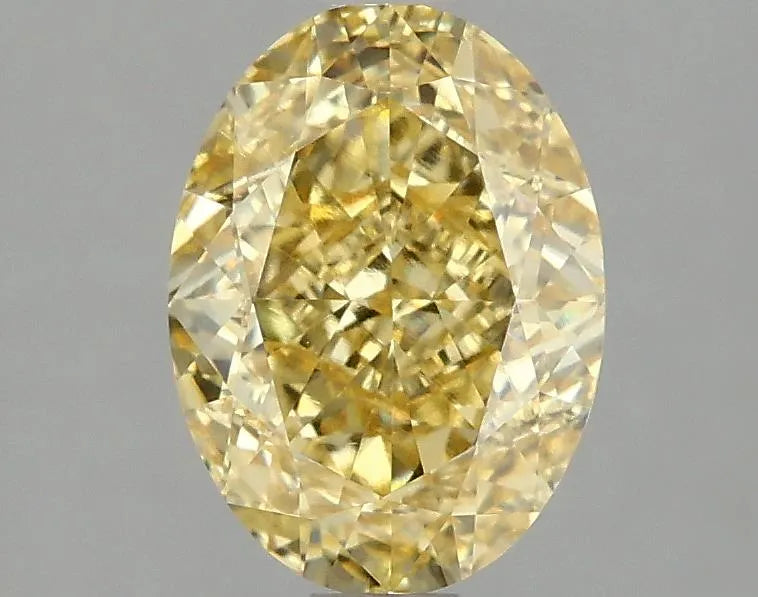 2.05ct Oval Lab Grown Diamond (Colour Fancy Intense Yellow, Clarity VVS1, IGI Certified)