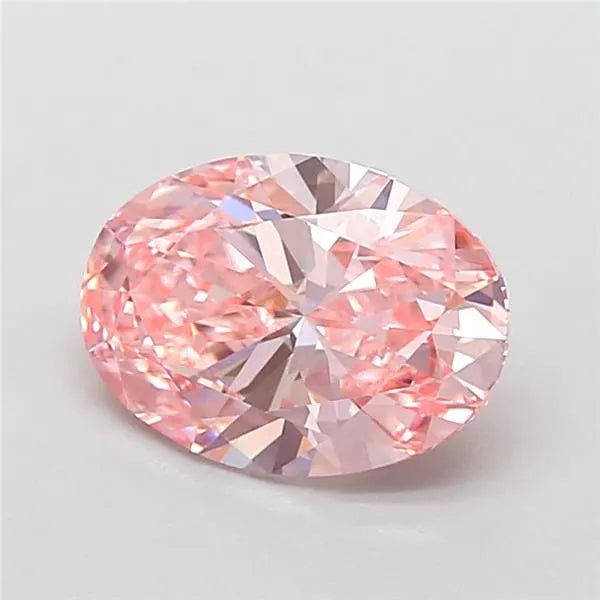 2.05ct Oval Lab Grown Diamond (Colour Fancy Vivid Pink, Clarity VVS2, IGI Certified)