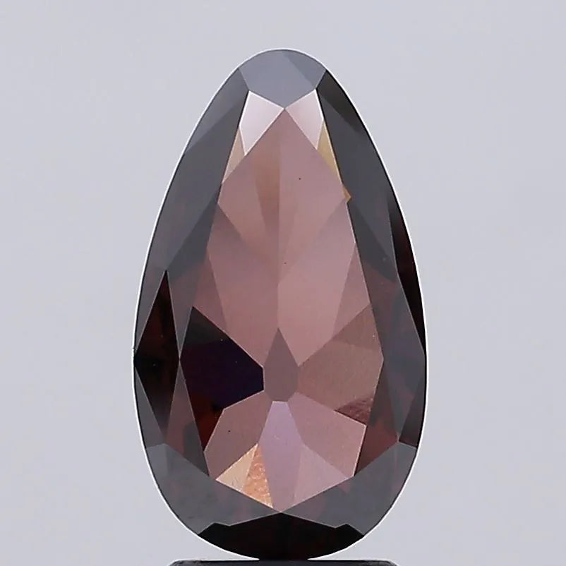 2.05ct Pear Lab Grown Diamond (Colour Fancy Light Pinkish Gray, Clarity VVS2, IGI Certified)