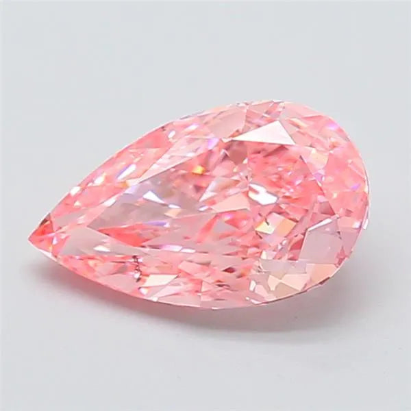 2.05ct Pear Lab Grown Diamond (Colour Fancy Vivid Pink, Clarity VS1, IGI Certified)