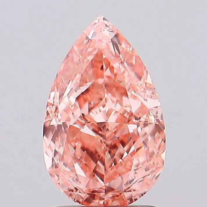 2.05ct Pear Lab Grown Diamond (Colour Fancy Vivid Pink, Clarity VVS2, IGI Certified)