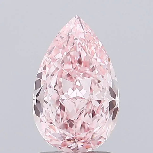 2.05ct Pear Lab Grown Diamond (Colour Fancy Vivid Pink, Clarity VVS2, IGI Certified)