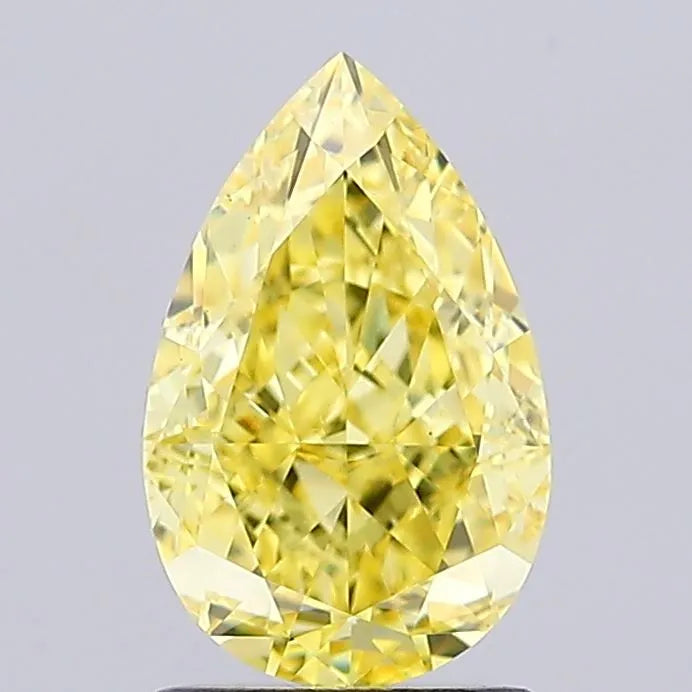 2.05ct Pear Lab Grown Diamond (Colour Fancy Vivid Yellow, Clarity VS1, IGI Certified)