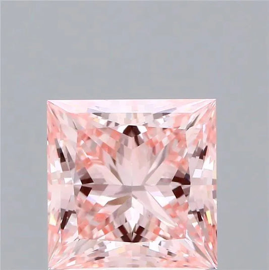 2.05ct Princess Lab Grown Diamond (Colour Fancy Intense Pink, Clarity VS1, IGI Certified)