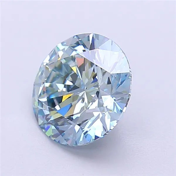 2.05ct Round Lab Grown Diamond (Colour Fancy Blue, Clarity VS1, Cut ID, IGI Certified)