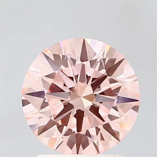 2.05ct Round Lab Grown Diamond (Colour Fancy Intense Pink, Clarity VVS2, Cut ID, IGI Certified)