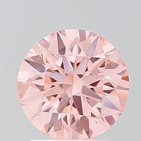 2.05ct Round Lab Grown Diamond (Colour Fancy Vivid Pink, Clarity VVS2, Cut ID, IGI Certified)