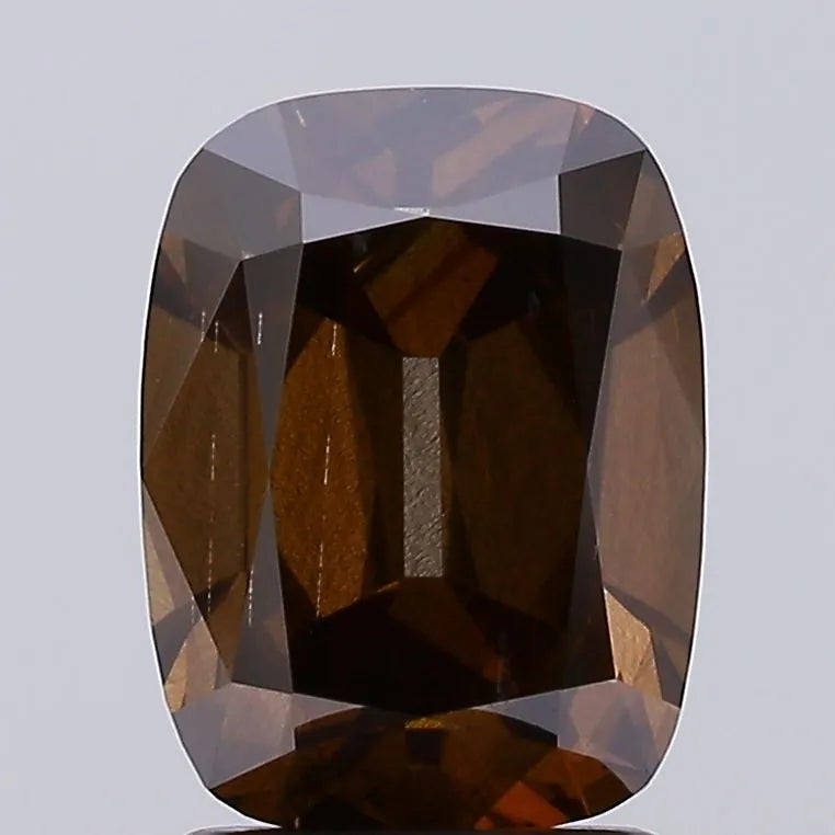 2.06ct Cushion Lab Grown Diamond (Colour Fancy Light Brown, Clarity SI2, IGI Certified)