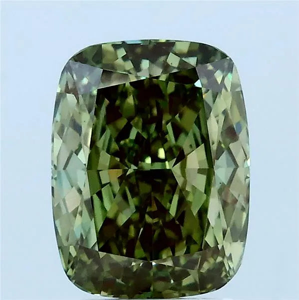 2.06ct Cushion modified Lab Grown Diamond (Colour Fancy Vivid Green, Clarity VS1, IGI Certified)