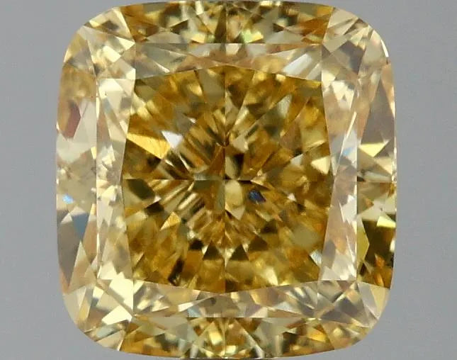 2.06ct Cushion modified Lab Grown Diamond (Colour Fancy Vivid Yellow, Clarity VS1, IGI Certified)