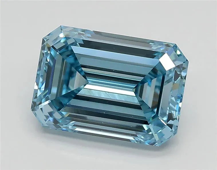 2.06ct Emerald Lab Grown Diamond (Colour Fancy Intense Blue, Clarity VS1, IGI Certified)