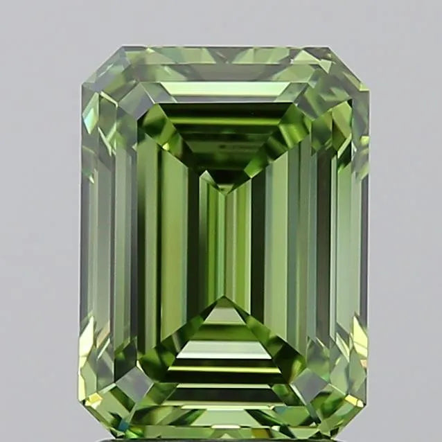 2.06ct Emerald Lab Grown Diamond (Colour Fancy Vivid Green, Clarity VVS2, IGI Certified)