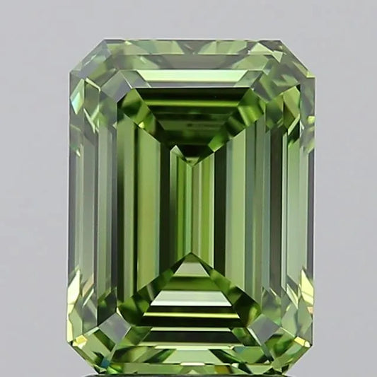 2.06ct Emerald Lab Grown Diamond (Colour Fancy Vivid Green, Clarity VVS2, IGI Certified)