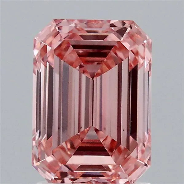2.06ct Emerald Lab Grown Diamond (Colour Fancy Vivid Pink, Clarity VS1, IGI Certified)