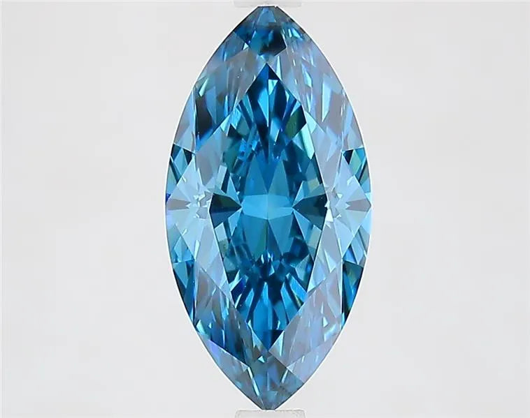 2.06ct Marquise Lab Grown Diamond (Colour Fancy Vivid Blue, Clarity VS1, IGI Certified)
