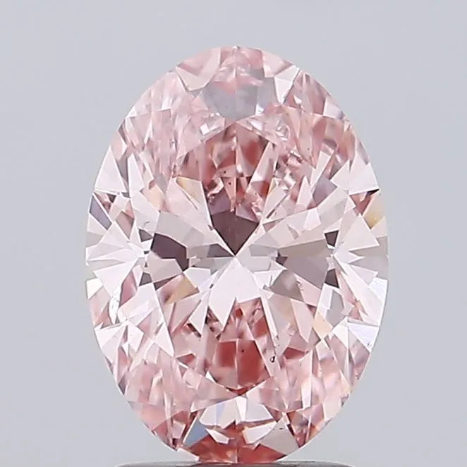 2.06ct Oval Lab Grown Diamond (Colour Fancy Vivid Pink, Clarity SI1, IGI Certified)
