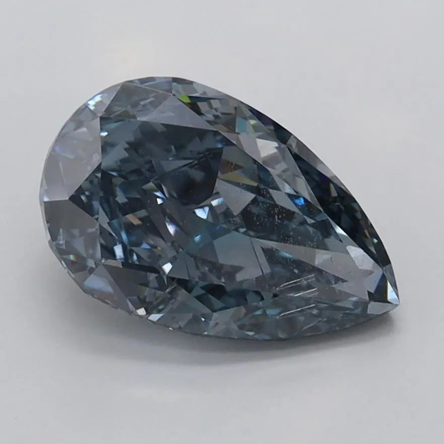 2.06ct Pear Lab Grown Diamond (Colour Fancy Blue, Clarity SI1, IGI Certified)