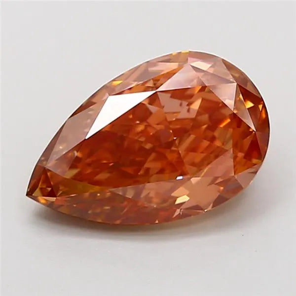 2.06ct Pear Lab Grown Diamond (Colour Fancy Brown, Clarity VS1, IGI Certified)
