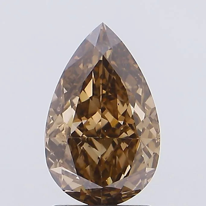 2.06ct Pear Lab Grown Diamond (Colour Fancy Brown, Clarity VS2, IGI Certified)