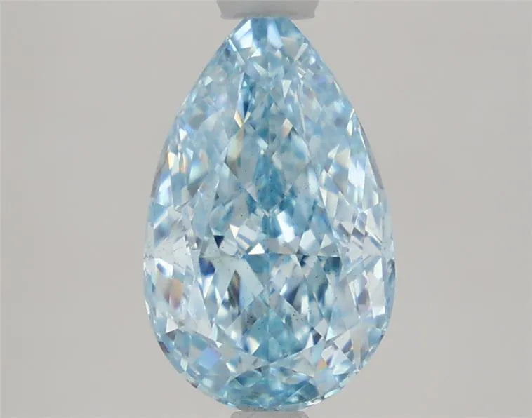 2.06ct Pear Lab Grown Diamond (Colour Fancy Vivid Blue, Clarity SI1, IGI Certified)