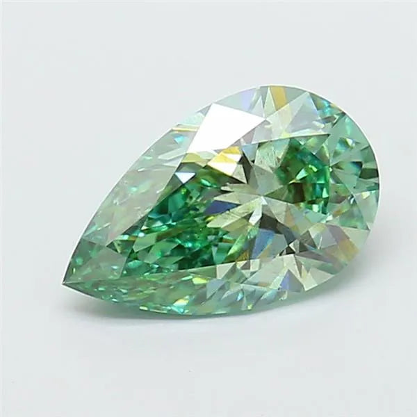 2.06ct Pear Lab Grown Diamond (Colour Fancy Vivid Green, Clarity SI2, IGI Certified)