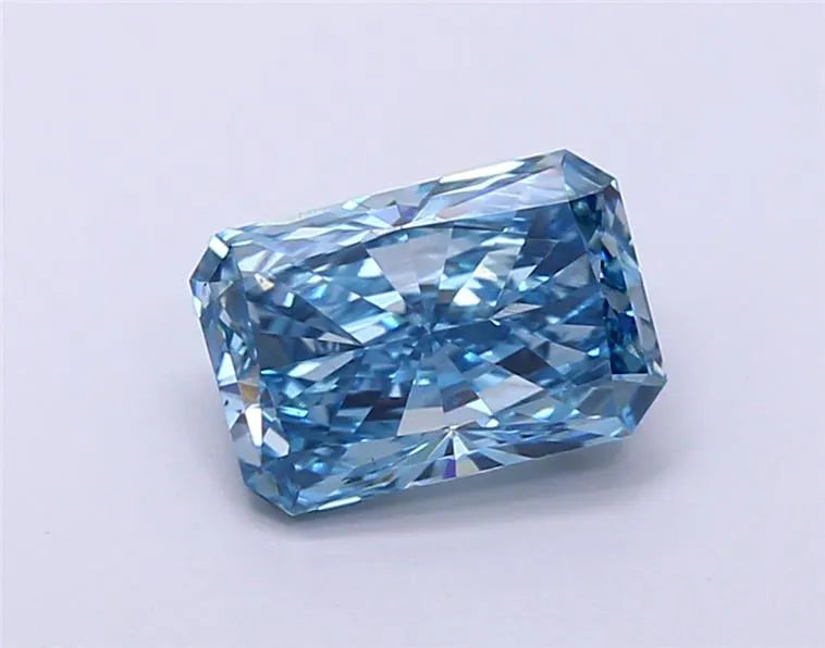 2.06ct Radiant Lab Grown Diamond (Colour Fancy Vivid Blue, Clarity VS2, IGI Certified)