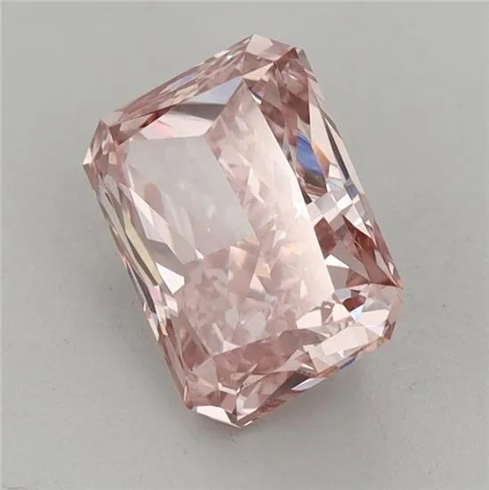 2.06ct Radiant Lab Grown Diamond (Colour Fancy Vivid Brownish Pink, Clarity VVS2, IGI Certified)