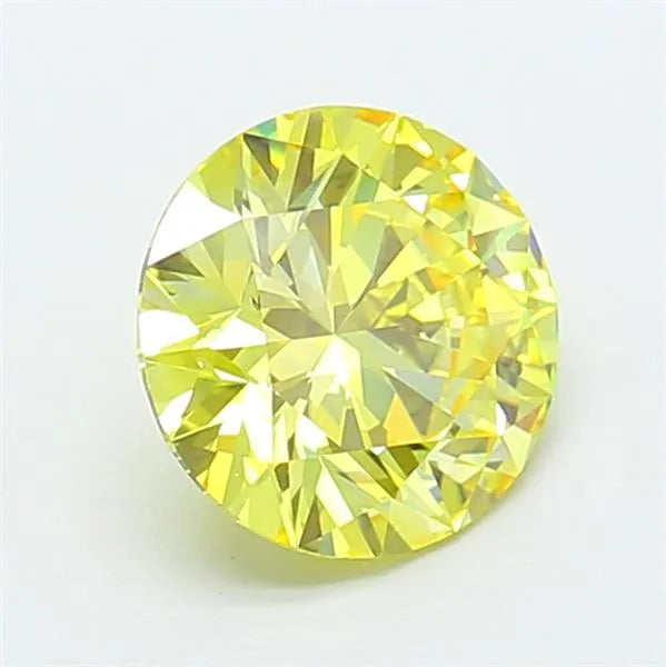 2.06ct Round Lab Grown Diamond (Colour Fancy Intense Yellow, Clarity VVS1, Cut ID, IGI Certified)