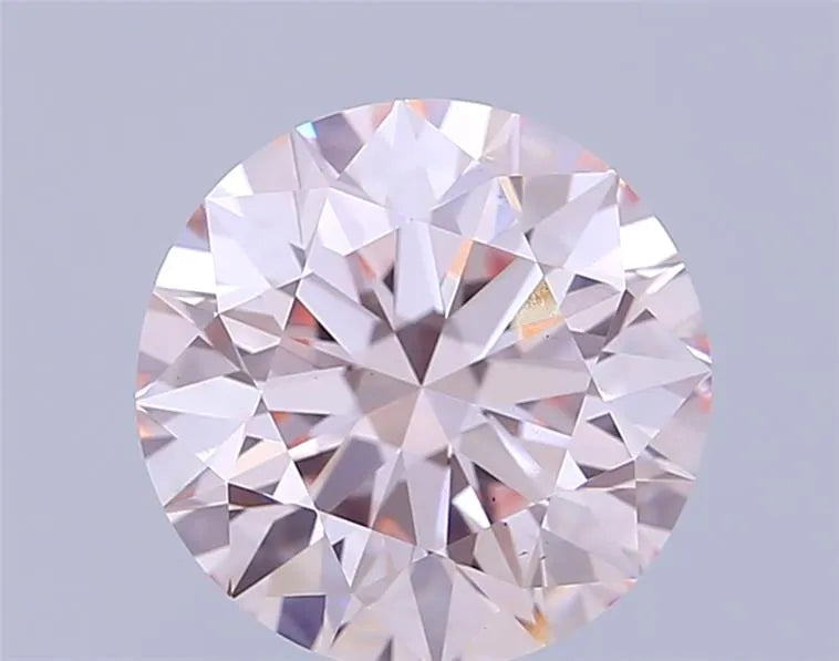 2.06ct Round Lab Grown Diamond (Colour Fancy Pink, Clarity VS1, Cut EX, IGI Certified)