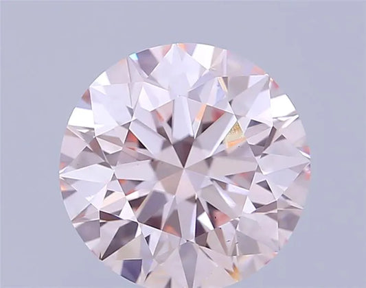 2.06ct Round Lab Grown Diamond (Colour Fancy Pink, Clarity VS1, Cut EX, IGI Certified)