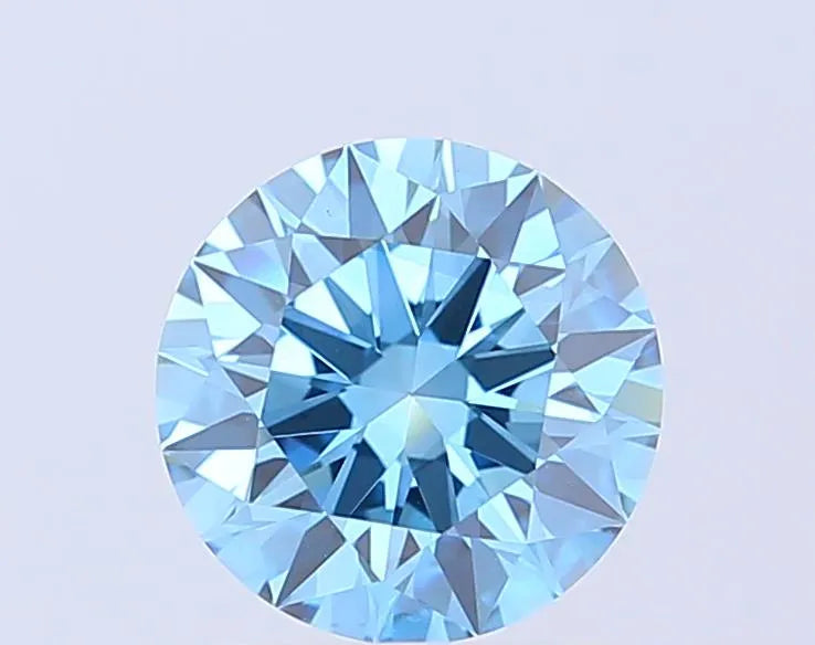 2.06ct Round Lab Grown Diamond (Colour Fancy Vivid Blue, Clarity VS2, Cut ID, IGI Certified)