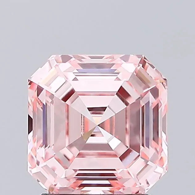 2.06ct Square emerald Lab Grown Diamond (Colour Fancy Intense Pink, Clarity VVS2, IGI Certified)