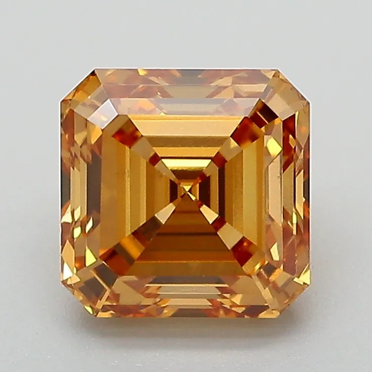 2.07ct Asscher Lab Grown Diamond (Colour Fancy Brownish Yellow, Clarity VVS2, IGI Certified)