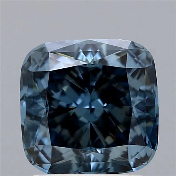 2.07ct Cushion modified Lab Grown Diamond (Colour Fancy Deep Green Blue, Clarity VS1, IGI Certified)